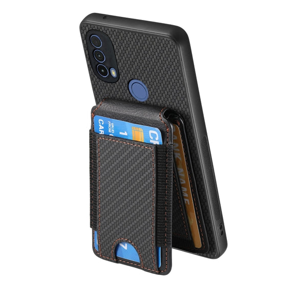For Motorola Moto G Play 2024  5G Carbon Fiber Vertical Flip Wallet Stand Phone Case(Black)