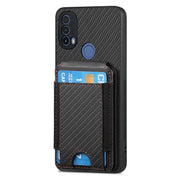 For Motorola Moto G Power 2024 5G Carbon Fiber Vertical Flip Wallet Stand Phone Case(Black)
