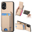 For Motorola Moto G Power 2024 5G Carbon Fiber Vertical Flip Wallet Stand Phone Case(Khaki) - Motorola Cases by PMC TechLife | Online Shopping South Africa | PMC TechLife | Buy Now Pay Later Mobicred