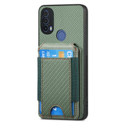 For Motorola Moto G Power 2024 5G Carbon Fiber Vertical Flip Wallet Stand Phone Case(Green)