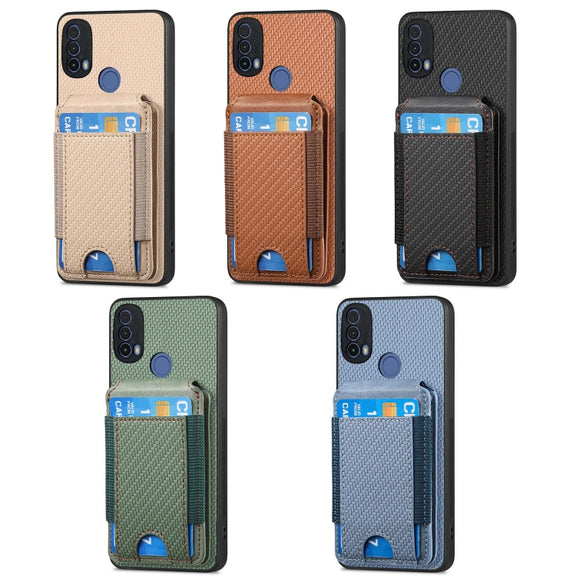 For Motorola Moto G 5G 2024 4G Carbon Fiber Vertical Flip Wallet Stand Phone Case(Black)