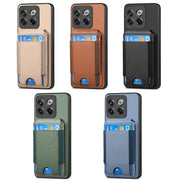 For OnePlus Nord CE3 Carbon Fiber Vertical Flip Wallet Stand Phone Case(Green)