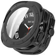 For Samsung Galaxy Watch Ultra 47mm PC+Tempered Film Integrated Water-resistant Watch Protective Case(Black)