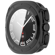 For Samsung Galaxy Watch Ultra 47mm PC+Tempered Film Integrated Water-resistant Watch Protective Case(Black)
