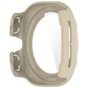 For Samsung Galaxy Watch Ultra 47mm PC+Tempered Film Integrated Water-resistant Watch Protective Case(Ivory)