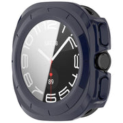 For Samsung Galaxy Watch Ultra 47mm PC+Tempered Film Integrated Water-resistant Watch Protective Case(Dark Blue)