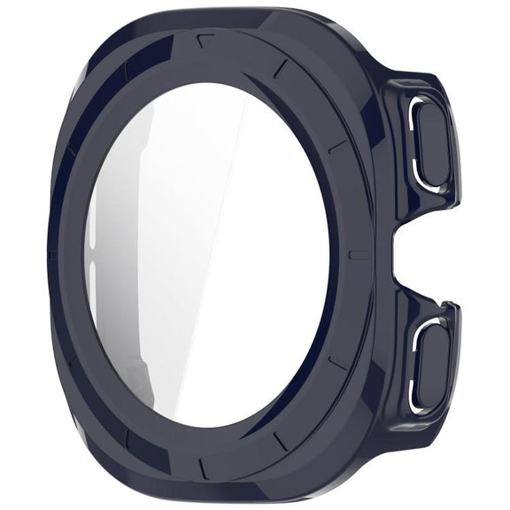 For Samsung Galaxy Watch Ultra 47mm PC+Tempered Film Integrated Water-resistant Watch Protective Case(Dark Blue)