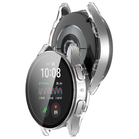 For Samsung Galaxy Watch 7 44mm PC+Tempered Film Integrated Water-resistant Watch Protective Case(Transparent)