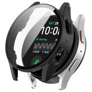 For Samsung Galaxy Watch 7 44mm PC+Tempered Film Integrated Water-resistant Watch Protective Case(Black)
