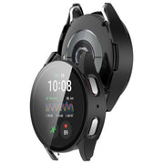 For Samsung Galaxy Watch 7 44mm PC+Tempered Film Integrated Water-resistant Watch Protective Case(Black)