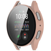 For Samsung Galaxy Watch 7 44mm Tempered Film Integrated Water-resistant PC Watch Protective Cover(Pink)