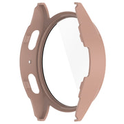 For Samsung Galaxy Watch 7 44mm Tempered Film Integrated Water-resistant PC Watch Protective Cover(Pink)