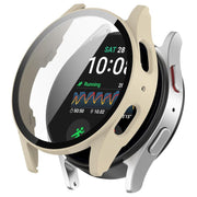 For Samsung Galaxy Watch 7 44mm Tempered Film Integrated Water-resistant PC Watch Protective Cover(Ivory)