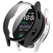 For Samsung Galaxy Watch 7 44mm PC+Tempered Film Integrated Water-resistant Watch Protective Case(Matte Black)