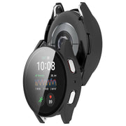 For Samsung Galaxy Watch 7 44mm PC+Tempered Film Integrated Water-resistant Watch Protective Case(Matte Black)