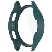 For Samsung Galaxy Watch 7 44mm PC+Tempered Film Integrated Water-resistant Watch Protective Case(Pine Green)