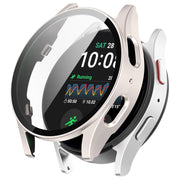 For Samsung Galaxy Watch 7 44mm PC+Tempered Film Integrated Water-resistant Watch Protective Case(Starlight)