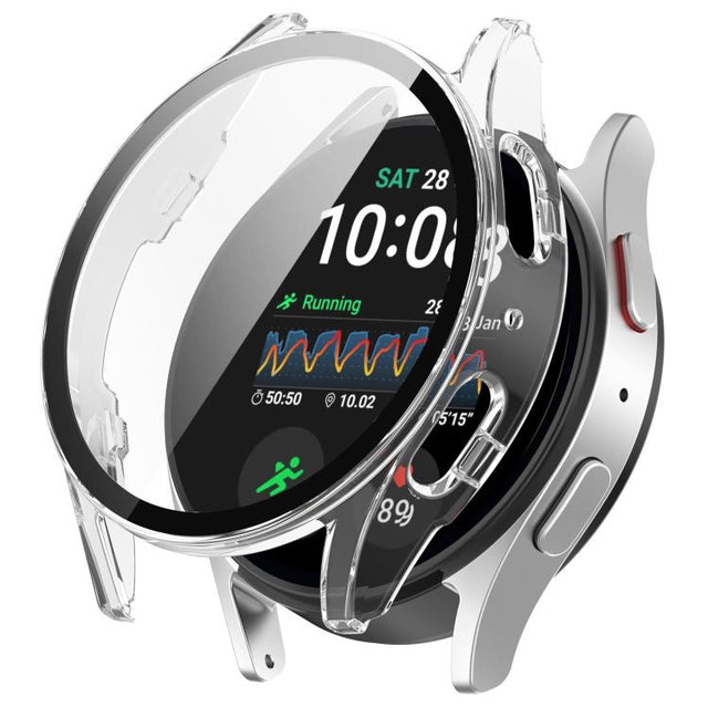 For Samsung Galaxy Watch 7 40mm Tempered Film Integrated Water-resistant PC Watch Protective Cover(Transparent)