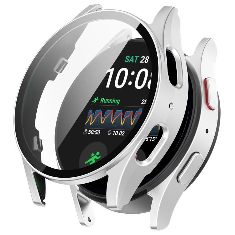 For Samsung Galaxy Watch 7 40mm Tempered Film Integrated Waterproof PC Watch Protective Cover(Silver) - free shipping - PMC TechLife - Order now!