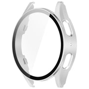 For Samsung Galaxy Watch 7 40mm Tempered Film Integrated Water-resistant PC Watch Protective Cover(Silver)