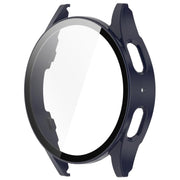 For Samsung Galaxy Watch 7 40mm Tempered Film Integrated Water-resistant PC Watch Protective Cover(Dark Blue)