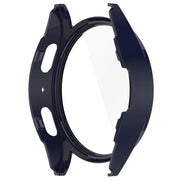 For Samsung Galaxy Watch 7 40mm Tempered Film Integrated Water-resistant PC Watch Protective Cover(Dark Blue)