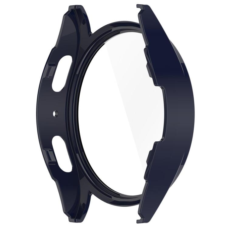 For Samsung Galaxy Watch 7 40mm Tempered Film Integrated Water-resistant PC Watch Protective Cover(Dark Blue)