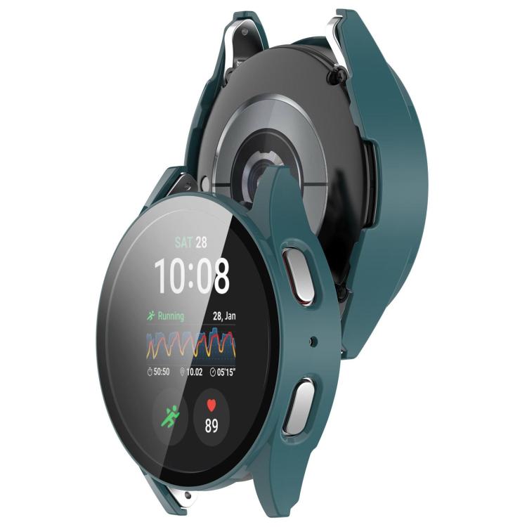 For Samsung Galaxy Watch 7 40mm Tempered Film Integrated Water-resistant PC Watch Protective Cover(Pine Green)