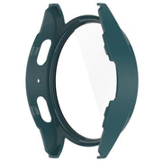 For Samsung Galaxy Watch 7 40mm Tempered Film Integrated Water-resistant PC Watch Protective Cover(Pine Green)