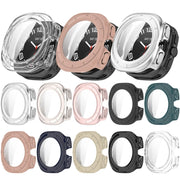 For Samsung Galaxy Watch 7 44mm Tempered Film Integrated Water-resistant PC Watch Protective Cover(Ivory)