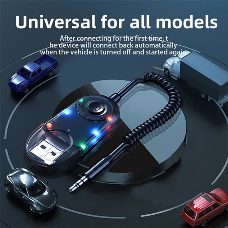 W9 Car Bluetooth Music Receiver USB Bluetooth 5.3 Adapter Wireless Audio Receiver - Bluetooth Car Kits by PMC TechLife | Online Shopping South Africa | PMC TechLife | Buy Now Pay Later Mobicred