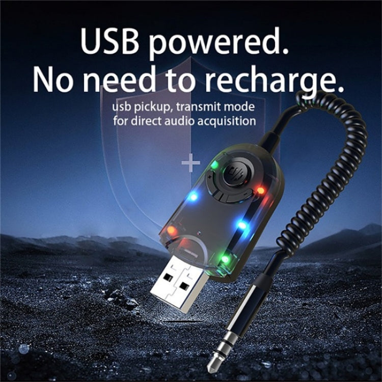 W9 Car Bluetooth Music Receiver USB Bluetooth 5.3 Adapter Wireless Audio Receiver - Bluetooth Car Kits by PMC TechLife | Online Shopping South Africa | PMC TechLife | Buy Now Pay Later Mobicred