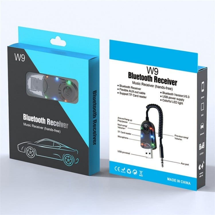 W9 Car Bluetooth Music Receiver USB Bluetooth 5.3 Adapter Wireless Audio Receiver - Bluetooth Car Kits by PMC TechLife | Online Shopping South Africa | PMC TechLife | Buy Now Pay Later Mobicred
