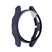 For Samsung Galaxy Watch FE 40mm PC + Tempered Glass Film Integrated Watch Protective Case(Midnight Blue)