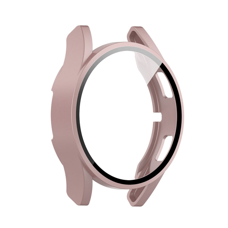 For Samsung Galaxy Watch FE 40mm PC + Tempered Glass Film Integrated Watch Protective Case(Rose Gold) - Watch Cases by PMC TechLife | Online Shopping South Africa | PMC TechLife | Buy Now Pay Later Mobicred