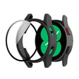 For Samsung Galaxy Watch FE 40mm PC + Tempered Glass Film Integrated Watch Protective Case(Black) - Watch Cases by PMC TechLife | Online Shopping South Africa | PMC TechLife | Buy Now Pay Later Mobicred