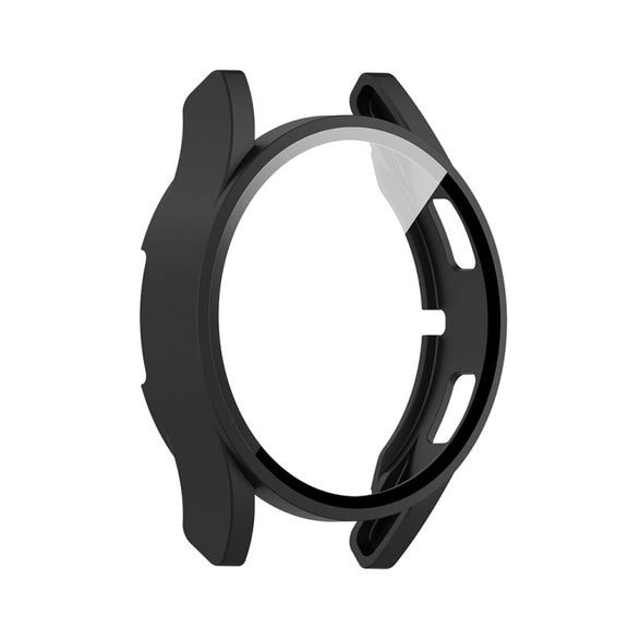 For Samsung Galaxy Watch FE 40mm PC + Tempered Glass Film Integrated Watch Protective Case(Black)