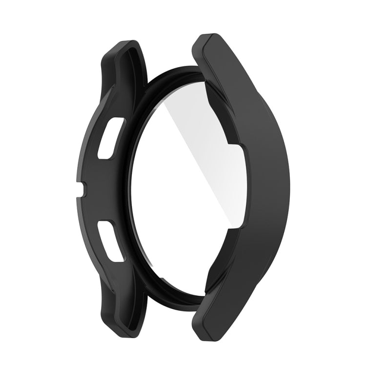 For Samsung Galaxy Watch FE 40mm PC + Tempered Glass Film Integrated Watch Protective Case(Black)