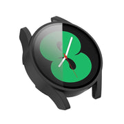 For Samsung Galaxy Watch FE 40mm PC + Tempered Glass Film Integrated Watch Protective Case(Black)