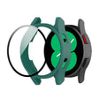 For Samsung Galaxy Watch FE 40mm PC + Tempered Glass Film Integrated Watch Protective Case(Green) - Watch Cases by PMC TechLife | Online Shopping South Africa | PMC TechLife | Buy Now Pay Later Mobicred