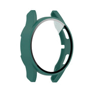 For Samsung Galaxy Watch FE 40mm PC + Tempered Glass Film Integrated Watch Protective Case(Green)