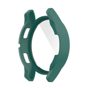 For Samsung Galaxy Watch FE 40mm PC + Tempered Glass Film Integrated Watch Protective Case(Green)
