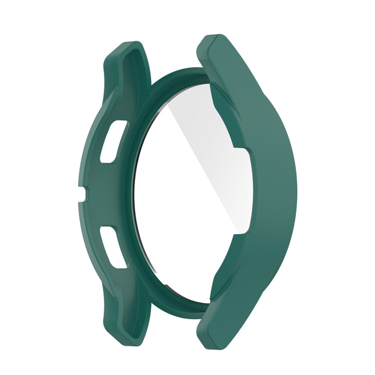 For Samsung Galaxy Watch FE 40mm PC + Tempered Glass Film Integrated Watch Protective Case(Green)