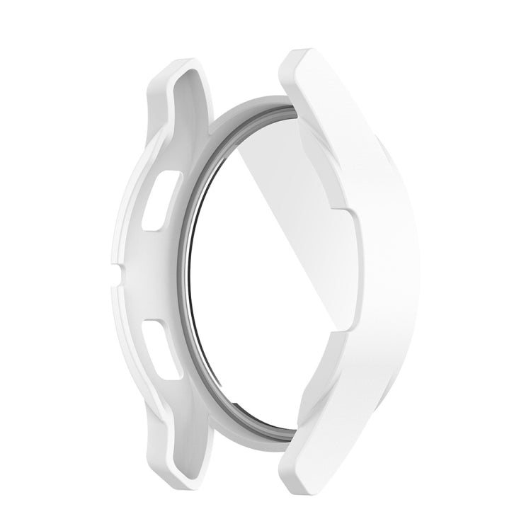 For Samsung Galaxy Watch FE 40mm PC + Tempered Glass Film Integrated Watch Protective Case(White)