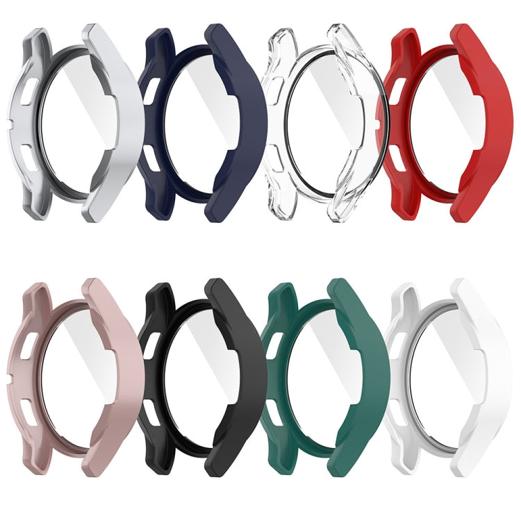 For Samsung Galaxy Watch FE 40mm PC + Tempered Glass Film Integrated Watch Protective Case(Midnight Blue) - Watch Cases by PMC TechLife | Online Shopping South Africa | PMC TechLife | Buy Now Pay Later Mobicred