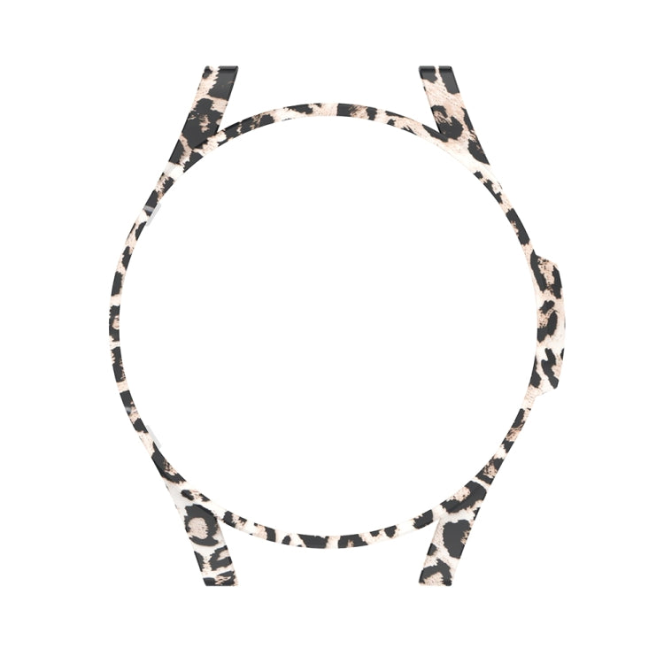 For Samsung Galaxy Watch FE 40mm Half Pack Hollow PC Watch Protective Case(Black Hair Leopard)