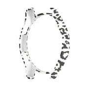 For Samsung Galaxy Watch FE 40mm Half Pack Hollow PC Watch Protective Case(White Hair Leopard)