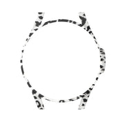 For Samsung Galaxy Watch FE 40mm Half Pack Hollow PC Watch Protective Case(White Hair Leopard)