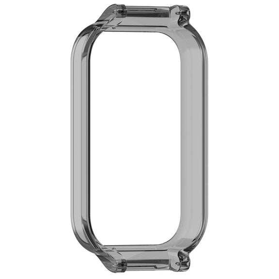 For Xiaomi Smart Band 8 Active Half Pack PC Watch Protective Case(Transparent Black)