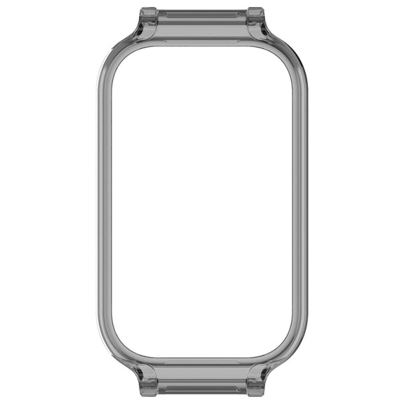 For Xiaomi Smart Band 8 Active Half Pack PC Watch Protective Case(Transparent Black)